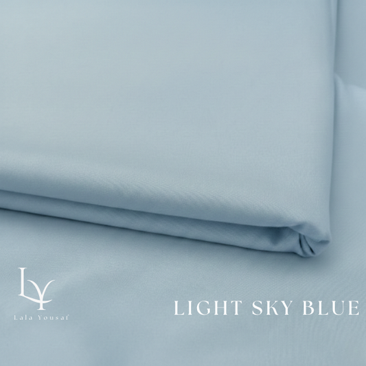 Premium Boski Unstitched Light Sky Blue Suit – Smooth Finish