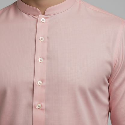 Premium Boski Unstitched Tea Pink Suit – Smooth Finish