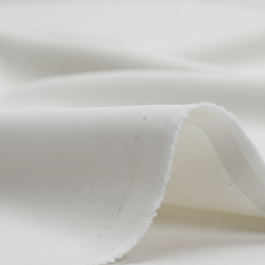 Premium Boski Unstitched Milky White Suit – Smooth Finish